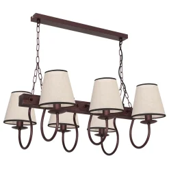 Pendelleuchte E14 rustikal in Beige