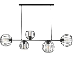 Pendelleuchte E27 Schwarz Metall Retro Design