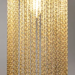 Pendelleuchte Edelstahl Stoff E14 Ø 68 cm rund Modern