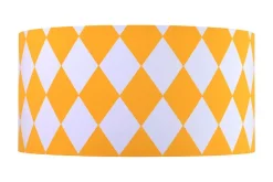 Pendelleuchte ERIK Weiß Orange rund Retro Esstisch