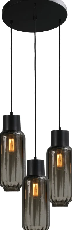 Pendelleuchte Esstisch 3-flammig Glas Metall verstellbar