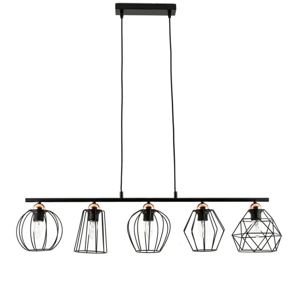 Pendelleuchte Esstisch Schwarz Drahtgestell Schirm