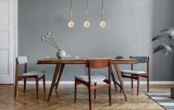 Pendelleuchte Esszimmer Metall 3-flammig Nickel Schwarz