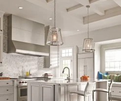 Pendelleuchte FLOR Nickel Ø41cm Lampe Wohnzimmer