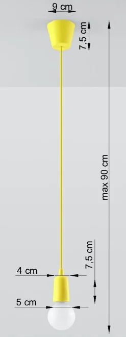 Pendelleuchte Gelb Retro vielseitig NESSA Wohnzimmer