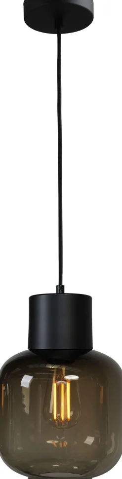 Pendelleuchte Glas Ø 20 cm Schwarz E27 Esstisch ELYA