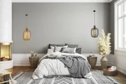 Pendelleuchte Glas D: 30 cm in Messing Bernstein E27 REAGAN