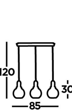Pendelleuchte Glas Metall 3-flammig in Messing Weiß geätzt E27