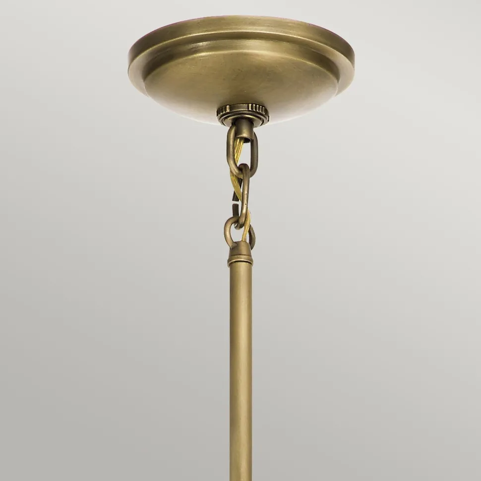 Pendelleuchte Glas Metall E27 Ø 20,4 cm in Messing Weiß