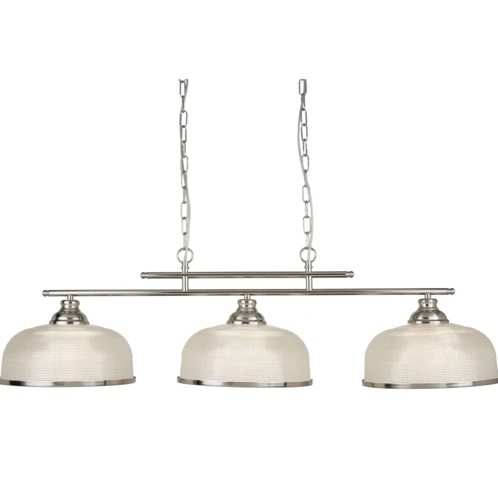 Pendelleuchte Glas Metall B: 99 cm H: max. 1,2 m in Silber