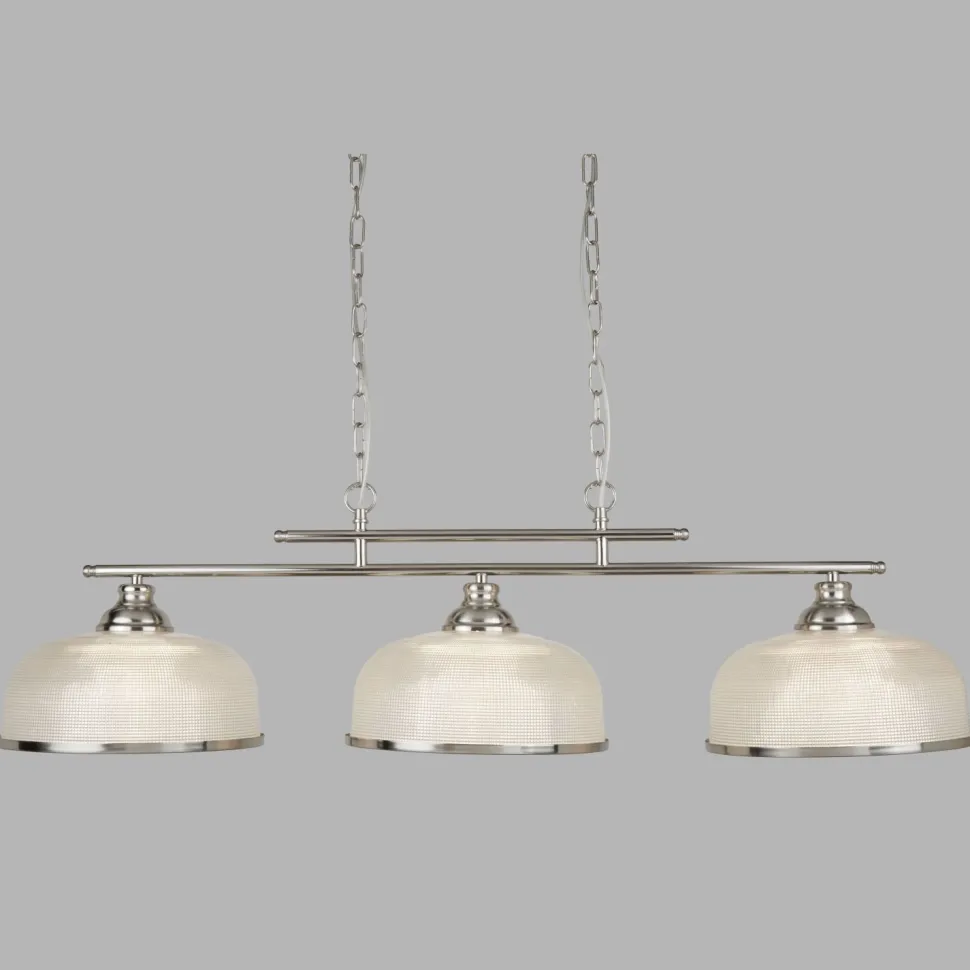 Pendelleuchte Glas Metall B: 99 cm H: max. 1,2 m in Silber