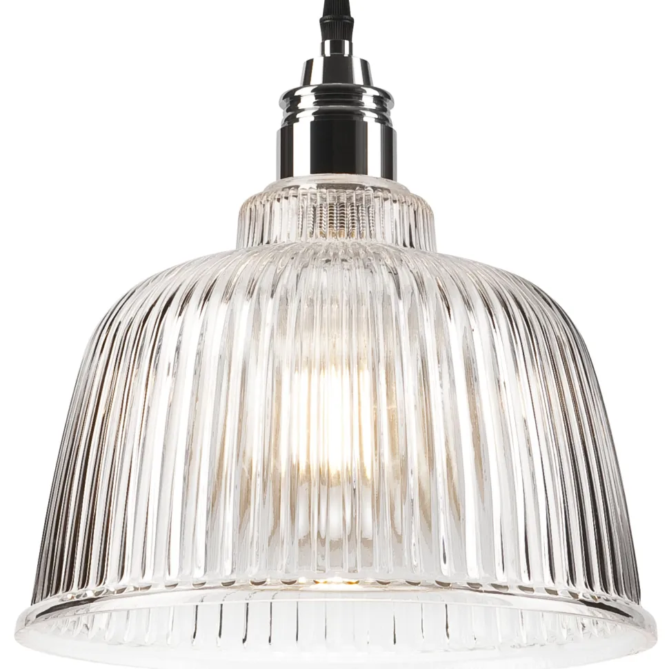 Pendelleuchte Glas Metall E27 Ø 28 cm Vintage Esszimmer