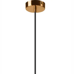 Pendelleuchte Glaskugel Metall in Messing Weiß Ø30 cm