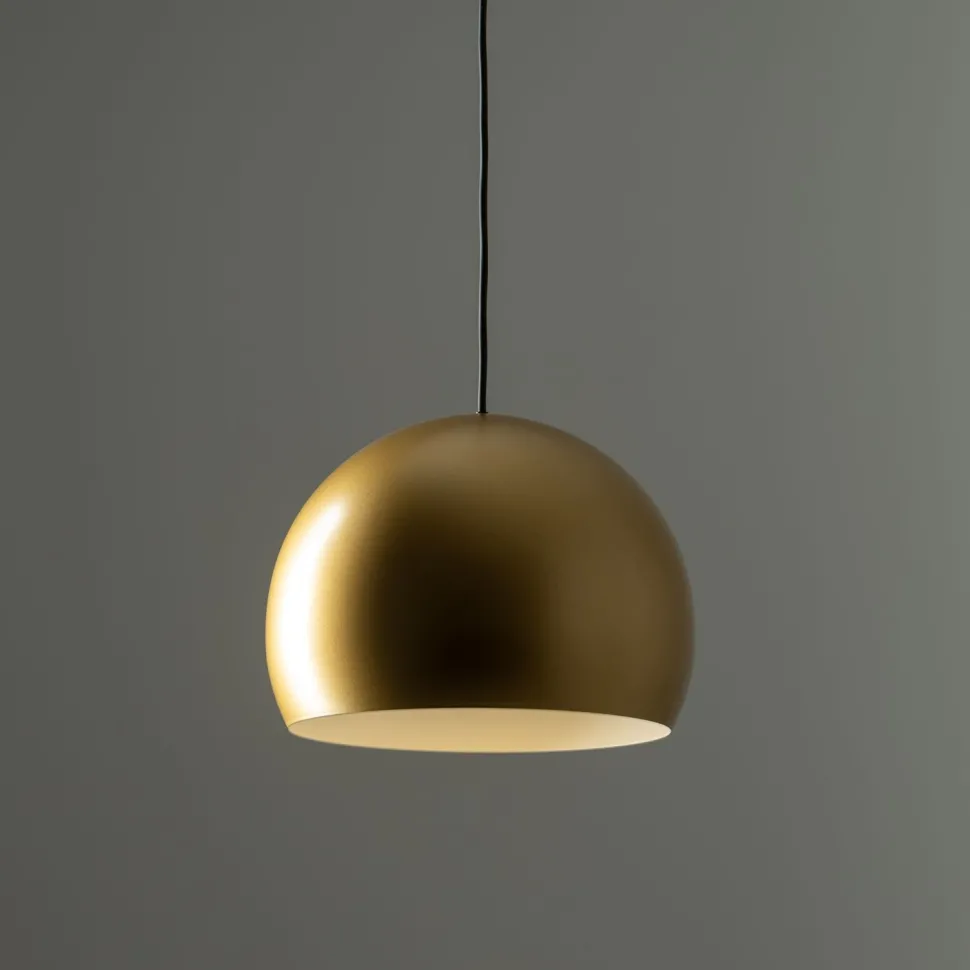 Pendelleuchte Gold matt GU10 Ø 27,5 cm Metall Retro Kugel