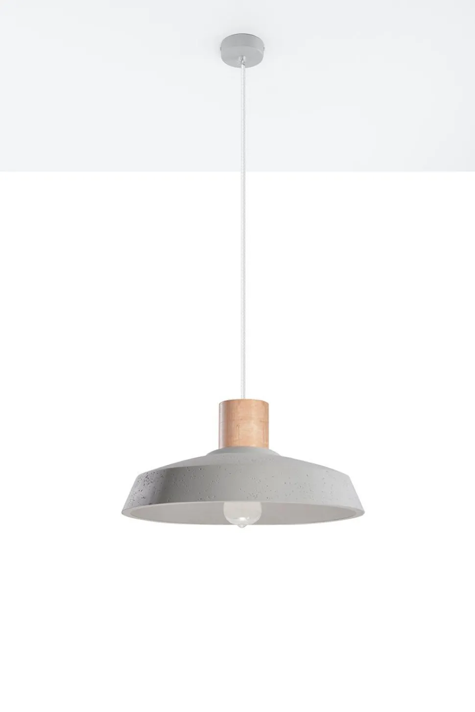 Pendelleuchte Grau Ø 40 cm Beton Schirm E27