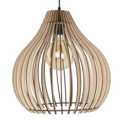 Pendelleuchte Holz rund Ø43cm Modern wohnlich NIGILIA