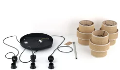 Pendelleuchte Jute Metall E27 H: max 145cm 3-flammig Boho