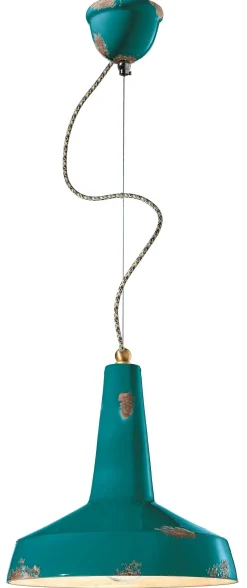 Pendelleuchte Keramik E27 D: 35 cm H: max. 133 cm rund