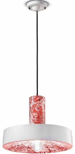 Pendelleuchte Keramik E27 D: 35 cm rund H: max. 146 cm