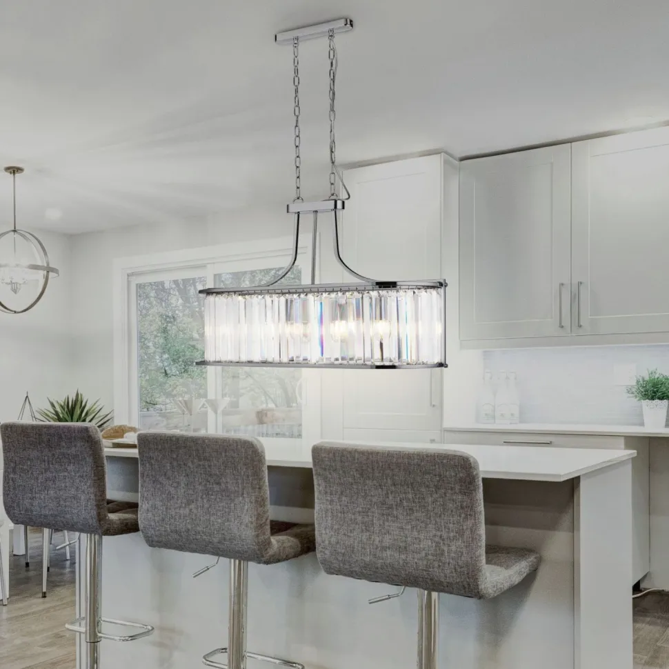 Pendelleuchte Kristall 78 cm lang H: max. 1,5 cm 2x E14