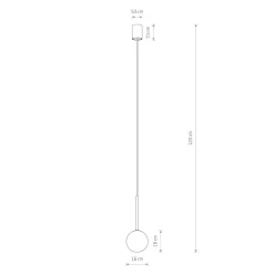 Pendelleuchte Kugel Schirm Ø 16 cm in Schwarz Weiß Gold G9