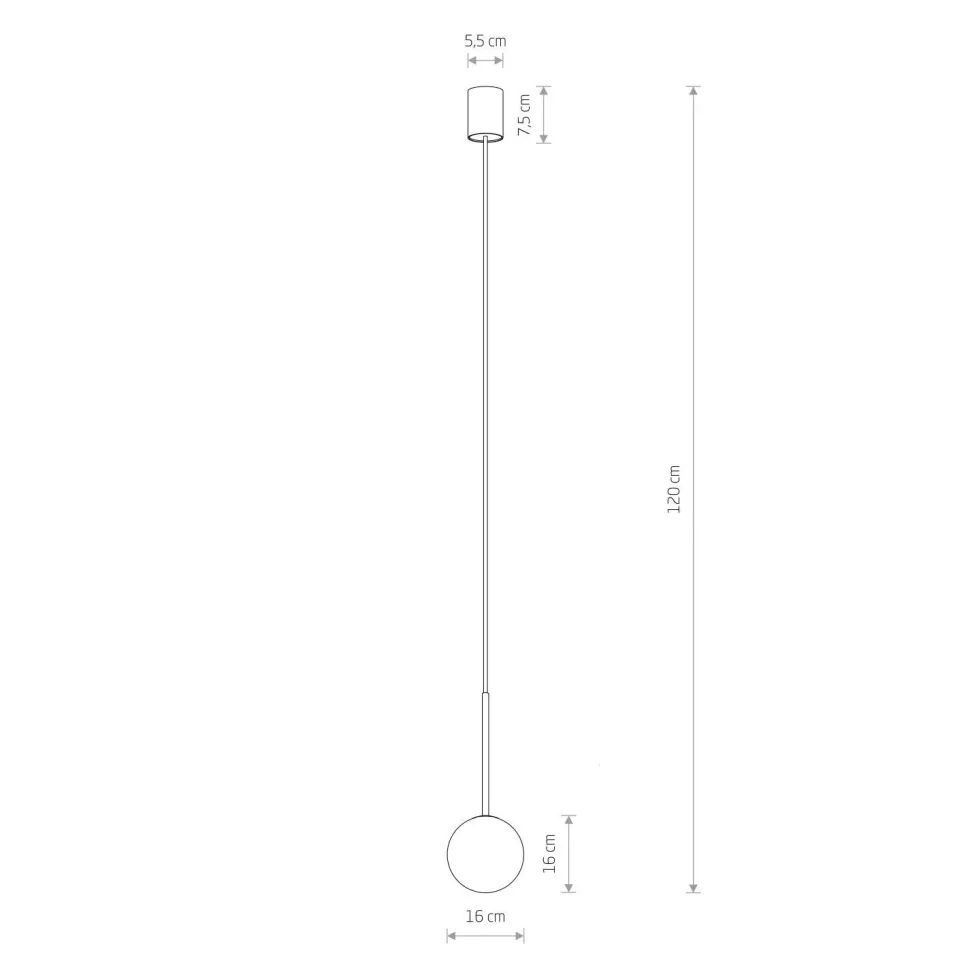 Pendelleuchte Kugel Schirm Ø 16 cm in Schwarz Weiß Gold G9