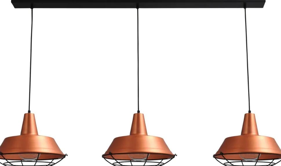 Pendelleuchte Kupfer Ziergitter Ø35cm 3xE27 PRATO