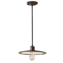 Pendelleuchte LANA Bronze Spiegel Ø30cm Lampe