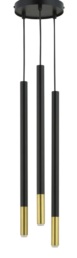 Pendelleuchte Messing Schwarz Gold G9 16 cm 3-flammig