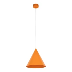 Pendelleuchte Metall Ø 25 cm H: 160 cm verstellbar Orange E27