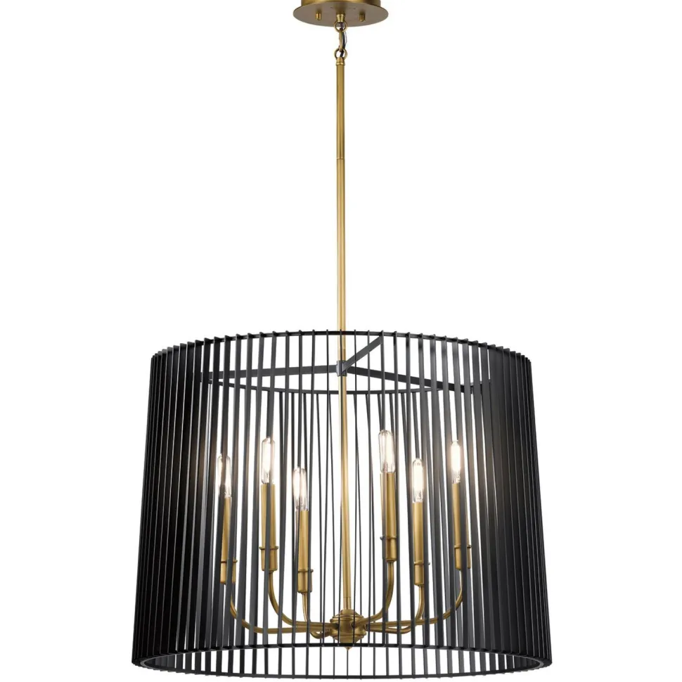 Pendelleuchte Metall D: 66 cm H: max. 155 cm rund 6x E14