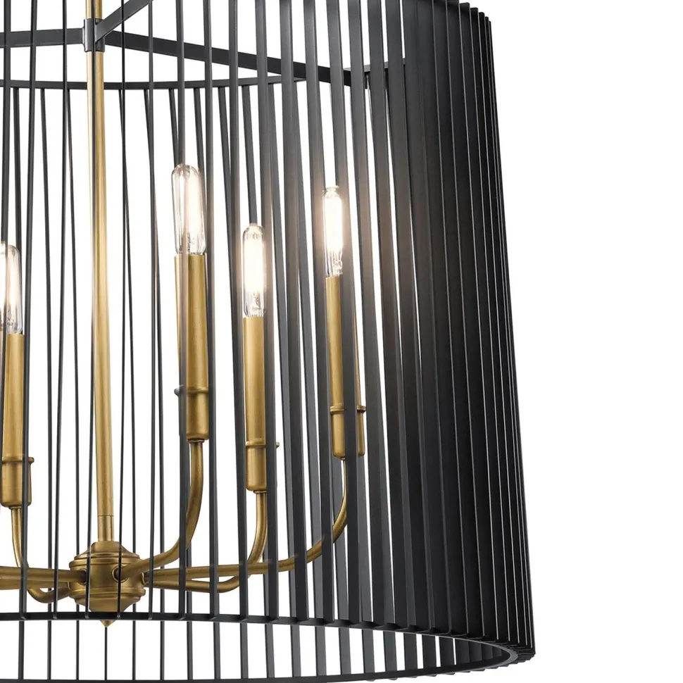 Pendelleuchte Metall D: 66 cm H: max. 155 cm rund 6x E14