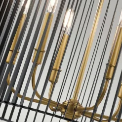 Pendelleuchte Metall D: 66 cm H: max. 155 cm rund 6x E14