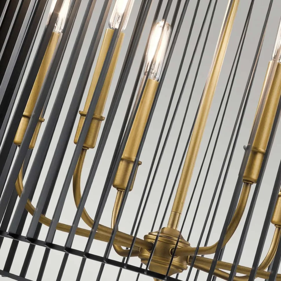 Pendelleuchte Metall D: 66 cm H: max. 155 cm rund 6x E14