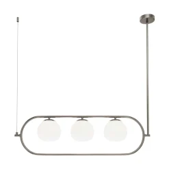 Pendelleuchte Metall Glas E14 H: max. 137 cm 3-flammig