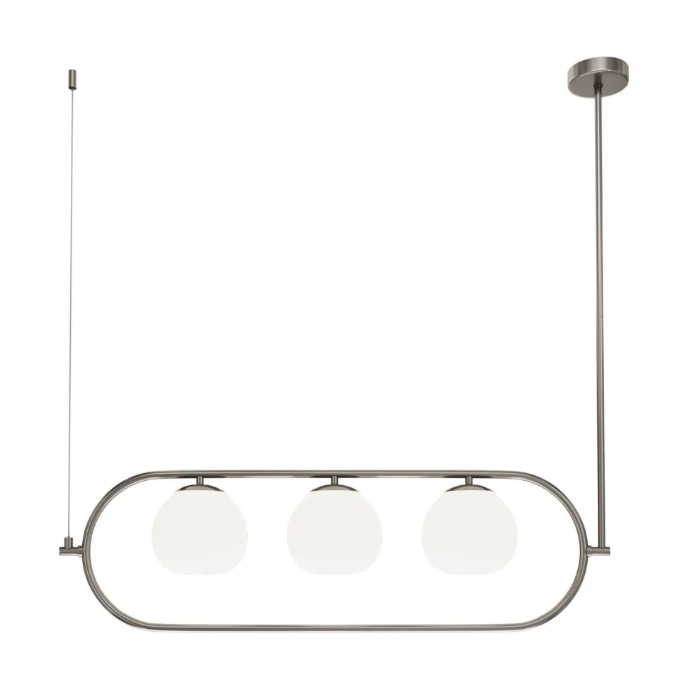 Pendelleuchte Metall Glas E14 H: max. 137 cm 3-flammig