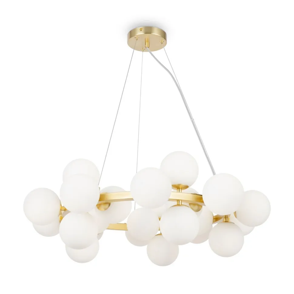 Pendelleuchte Metall Glas G9 B: 69 cm H: max. 135,4 cm