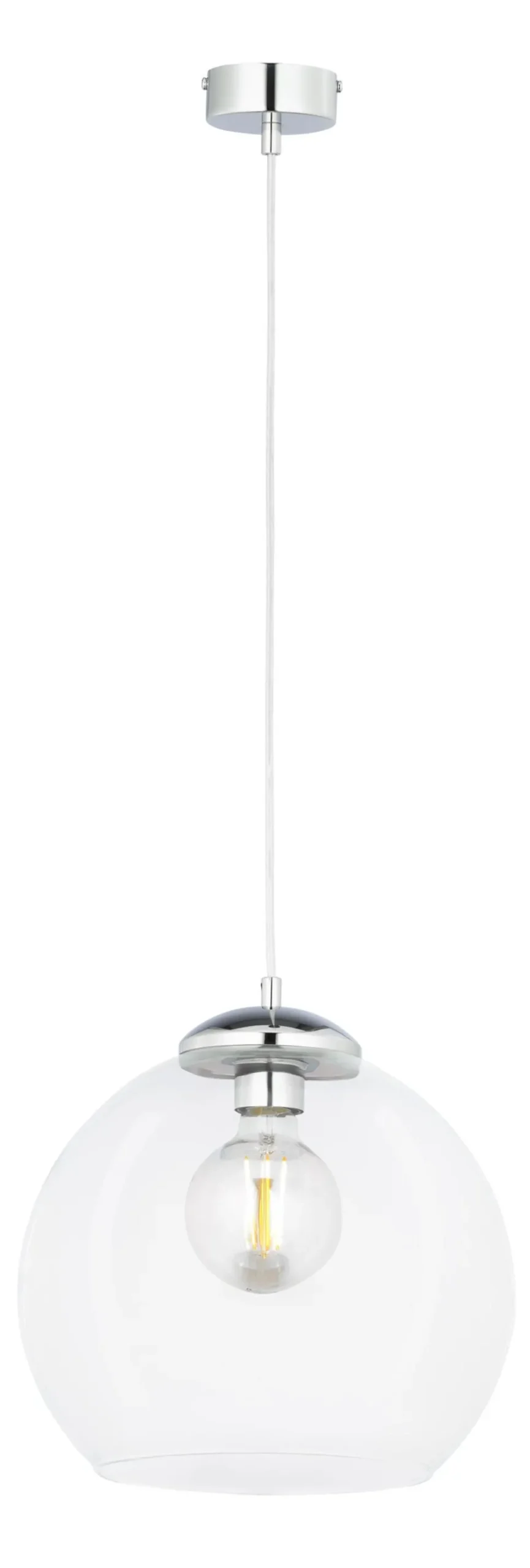 Pendelleuchte Metall Glas Kugel Ø29cm E27 stilvoll