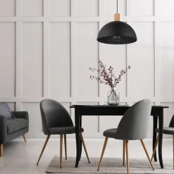 Pendelleuchte Metall Holz Ø 35 cm E27 Skandinavisch