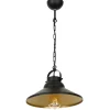 Pendelleuchte Metall Industrial Design Schwarz Gold E27