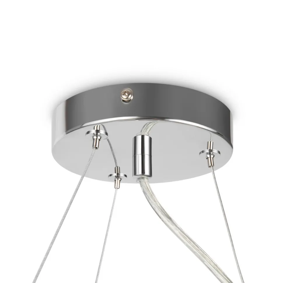 Pendelleuchte Metall Rauchglas G9 B: 67 cm Kugelschirm