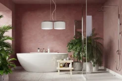 Pendelleuchte Metall Stoff E27 Schwarz Grau blendarm