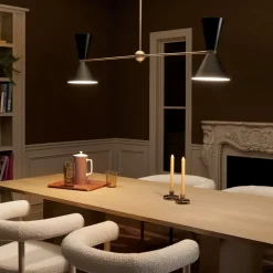 Pendelleuchte Metall verstellbar 4x E27 Up Down L: 130,3 cm