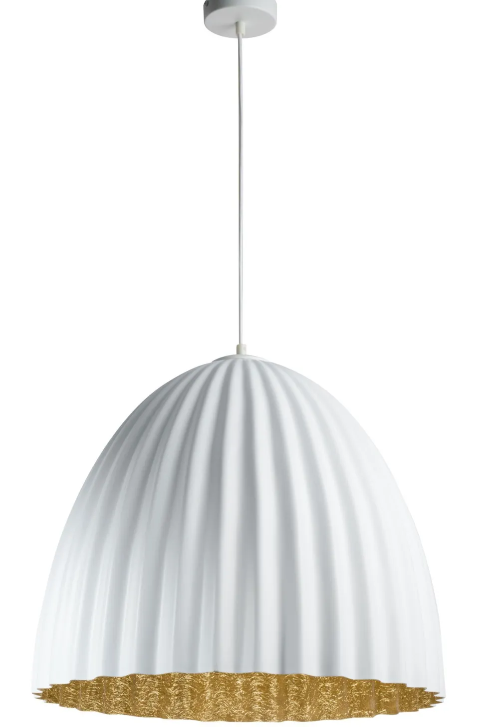 Pendelleuchte Metall Weiß Gold Ø70 cm E27 Loft Design