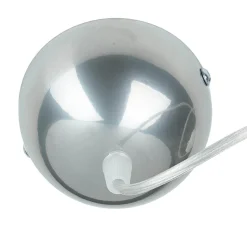 Pendelleuchte mit Glasschirm in Weiß