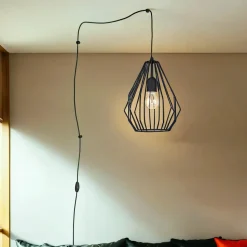 Pendelleuchte mit Stecker Kabel XXL 5,5 m lang flexibel