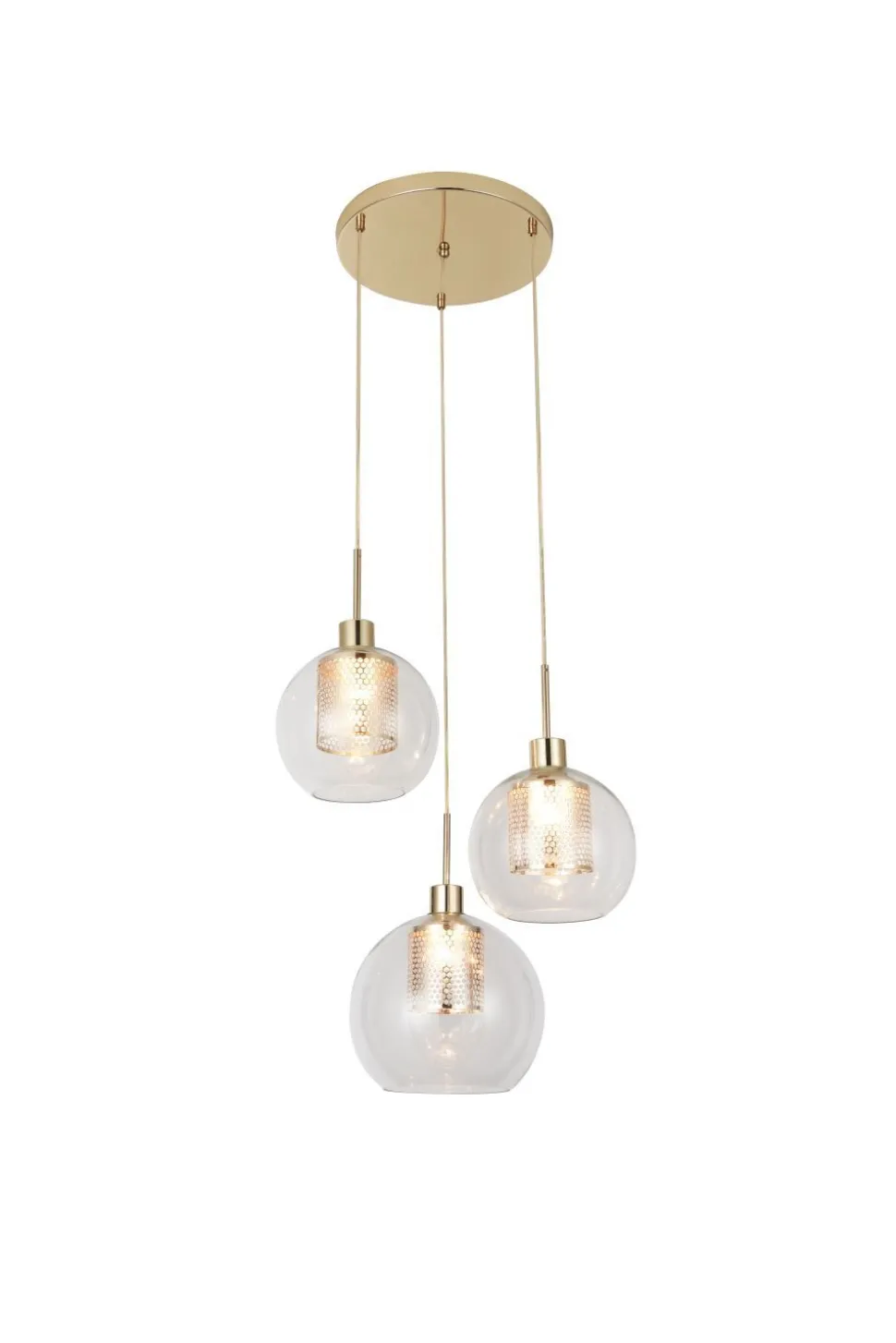 Pendelleuchte Modern in Gold 3-flammig E27 Küche