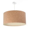 Pendelleuchte Natur Weiß E27 Ø 30 cm Kork Modern