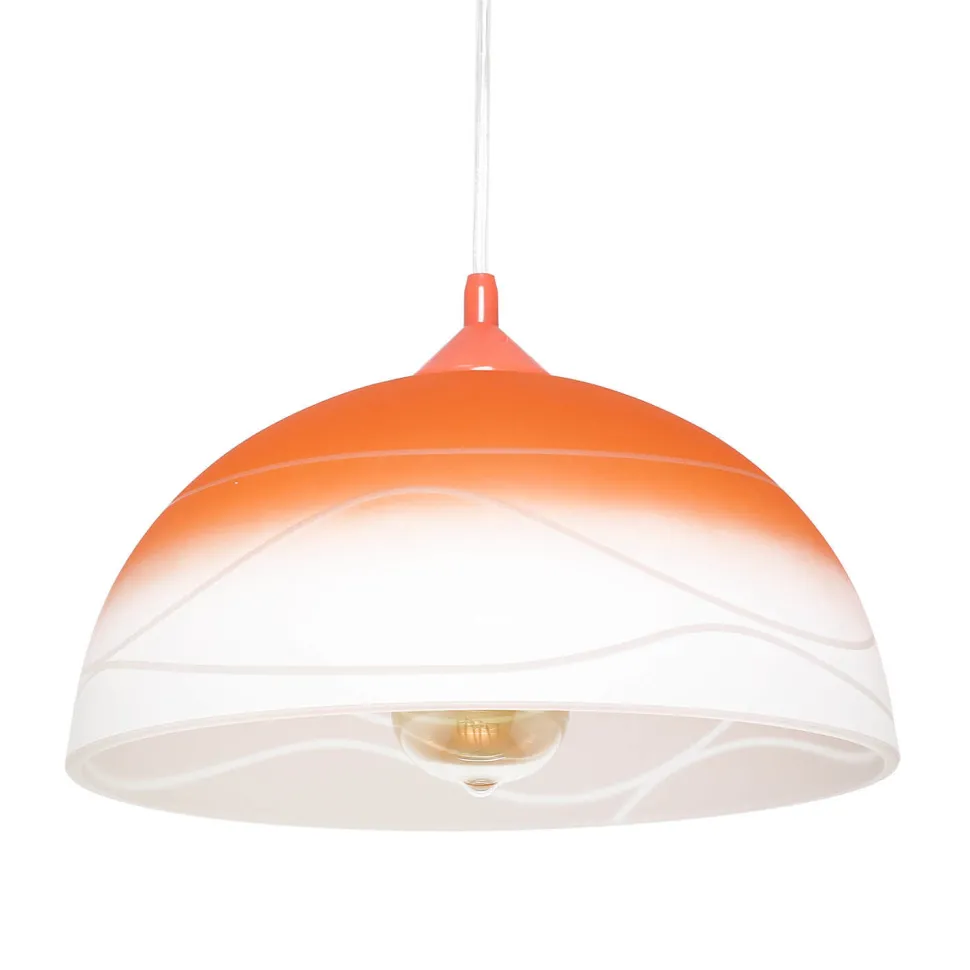 Pendelleuchte Orange rund Esstisch Retro ADANIA