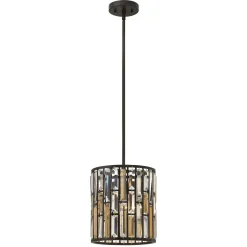 Pendelleuchte PRISM Bronze Ø26cm Art Déco Lampe